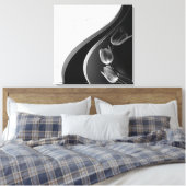 Weißer Marmor, schwarz, goldenes Mobiliar Leinwanddruck (Insitu (Schlafzimmer))