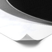 Weißer Marmor, schwarz, goldenes Mobiliar Poster (Ecke)