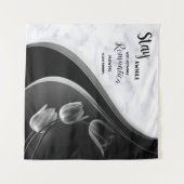 Weißer Marmor, schwarz, goldenes Mobiliar Wandteppich (Vorderseite (Horizontal))