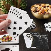 Weißer Marmor, schwarz, goldfarbener Fliesenboden Spielkarten (In Situ)