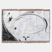 Weißer Marmor, schwarze Filigree Grafik Decke (Vorderseite)