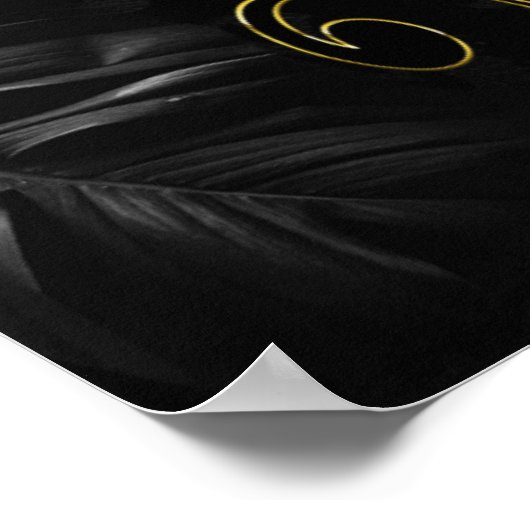 Weißer Marmor - Schwarzes Abstraktes Gästebuchpost Poster (Ecke)