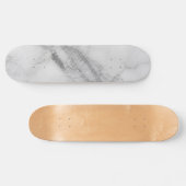 Weißer Marmor Skateboard (Horizontal)