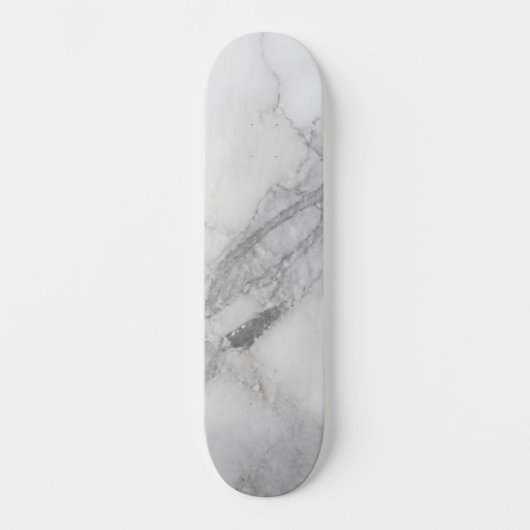 Weißer Marmor Skateboard (Vorderseite)