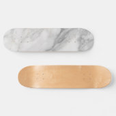 Weißer Marmor Skateboard (Horizontal)