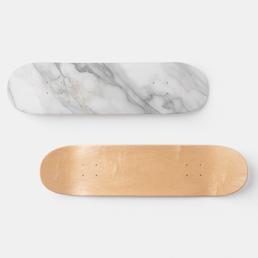 Weißer Marmor Skateboard (Horizontal)