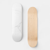 Weißer Marmor Skateboard (Vorderseite)
