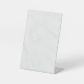 Weißer Marmor  Sockelschild (Vorderseite)
