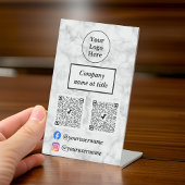 Weißer Marmor Sockelschild