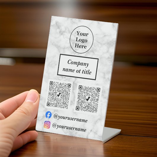 Weißer Marmor Sockelschild