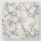 Weißer Marmor Steinuntersetzer (Vorderseite)