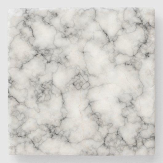 Weißer Marmor Steinuntersetzer (Vorderseite)