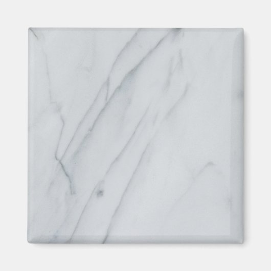 Weißer Marmor Stone Square Magnet (Vorne)