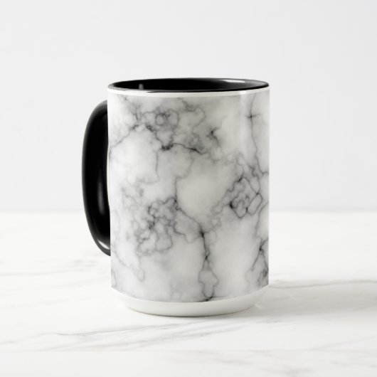 Weißer Marmor Tasse (Vorderseite Links)