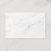 Weißer Marmor Terminkarte (Rückseite)