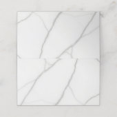 Weißer Marmor Terminkarte (Außenseite Aufgefaltet)