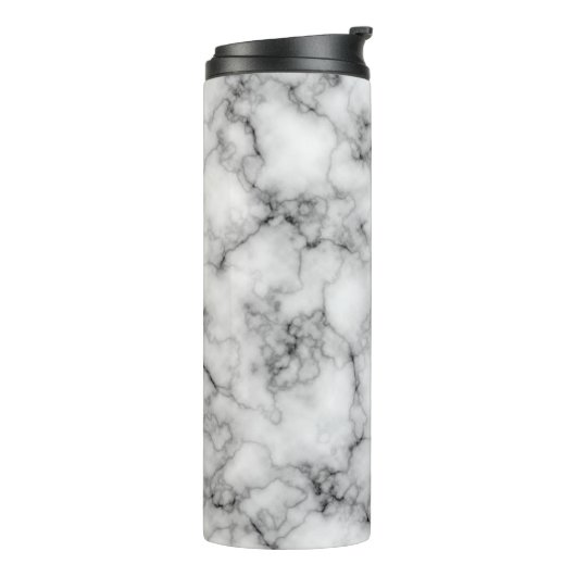 Weißer Marmor Thermosbecher (Nach links gedreht)