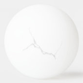 Weißer Marmor Tischtennisball (Vorderseite)