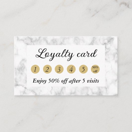 Weißer Marmor Treuekarte (Vorderseite)