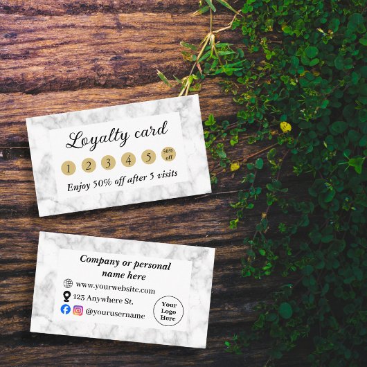 Weißer Marmor Treuekarte