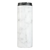 Weißer Marmor und geometrische Schmetterlingspole Thermosbecher (Rückseite)