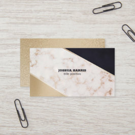 Weißer Marmor und Glitzer Visitenkarte