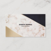 Weißer Marmor und Glitzer Visitenkarte (Vorderseite)