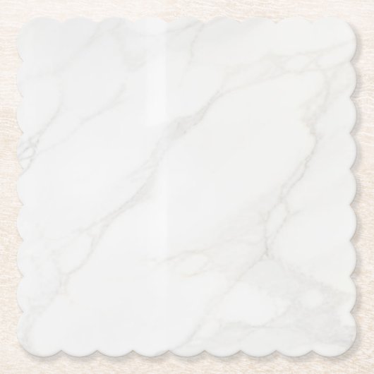Weißer Marmor Untersetzer (Vorderseite)