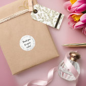 Weißer Marmor Vielen Dank Runder Aufkleber