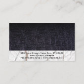 Weißer Marmor Visitenkarte (Rückseite)