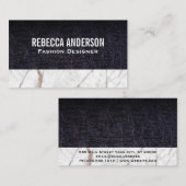 Weißer Marmor Visitenkarte (Vorne/Hinten)