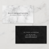 Weißer Marmor Visitenkarte (Vorne/Hinten)