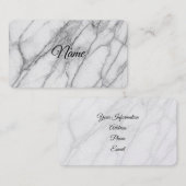 Weißer Marmor Visitenkarte (Vorne/Hinten)