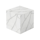 Weißer Marmor Würfel (Rückseite Schrägansicht)