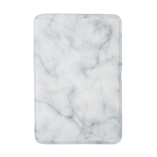 weißer Marmorausdruck Badematte (Vorderseite Vertikal)
