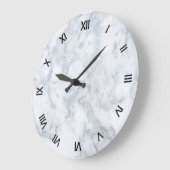 weißer Marmorlook Große Wanduhr (Winkel)