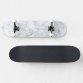 weißer Marmorlook Skateboard (Horizontal)