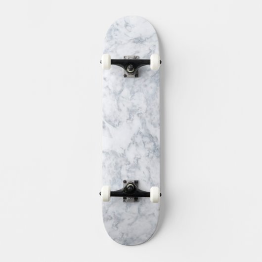 weißer Marmorlook Skateboard (Vorderseite)