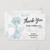 Weißer Marmorsäulenbär Dankeskarte (Vorne/Hinten)