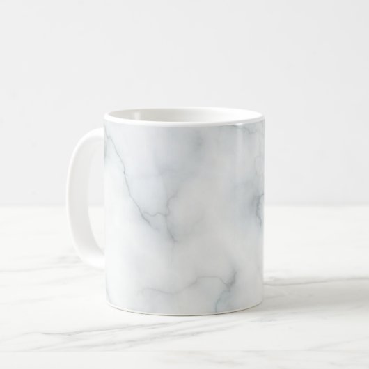 weißer Marmorstein Kaffeetasse (Vorderseite Links)