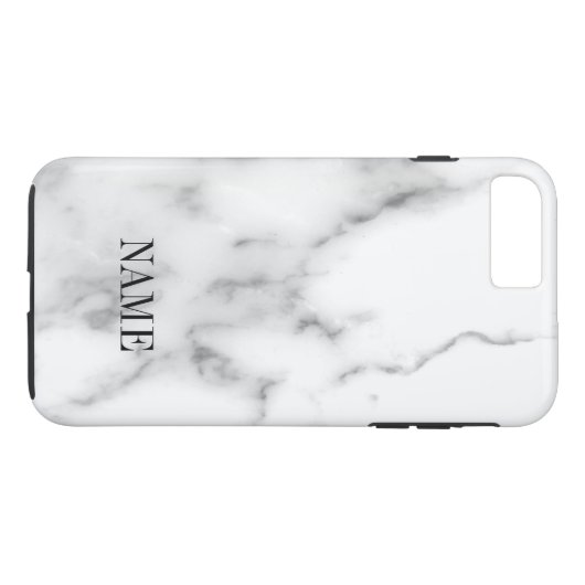 Weißer Marmorsteinhintergrunddruck Case-Mate iPhone Hülle (Rückseite (Horizontal))