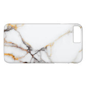 Weißer Marmortextur Case-Mate iPhone Hülle (Rückseite (Horizontal))