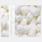 Weißer Marshmallows Fleece Blanken (Vorderseite (Horizontal))