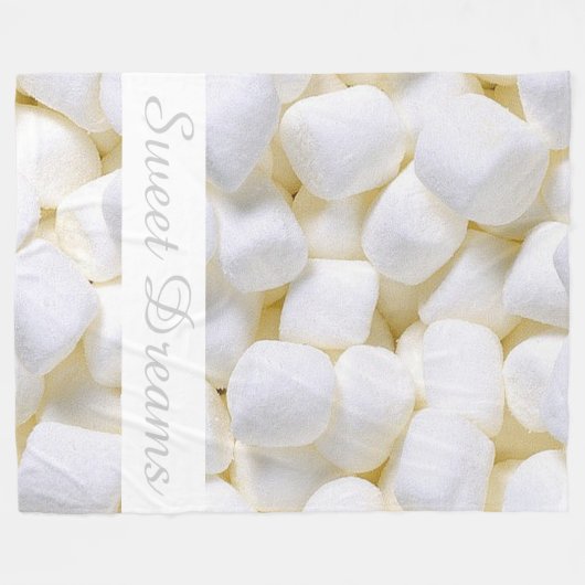 Weißer Marshmallows Fleece Blanken (Vorderseite (Horizontal))