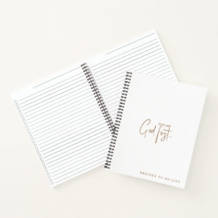 Weißer maßgeschneiderter Gott 1. monatlicher To-Do Notizblock