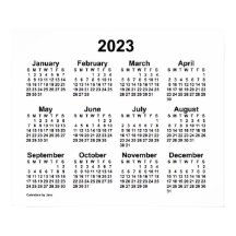 Weißer Mauerkalender 2023 von Janz