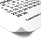 Weißer Mauerkalender 2024 von Janz Poster (Ecke)