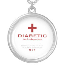 Weißer medizinischer Alarm, zuckerkrank