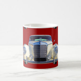 Weißer Mercedes Benz 300 Luxuswagen Kaffeetasse