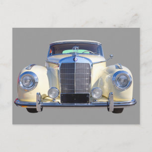 Weißer Mercedes Benz 300 Luxuswagen Postkarte